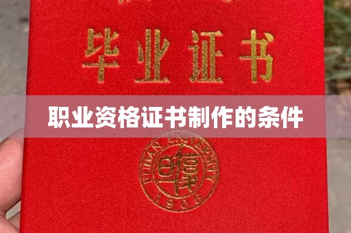 滨州职业资格证书制作的条件