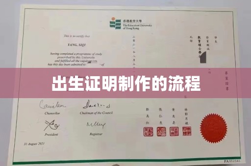 滨州出生证明制作的流程